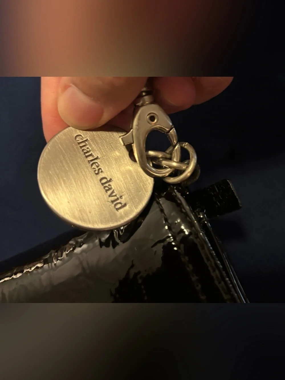 Charles David Patent Leather Clutch